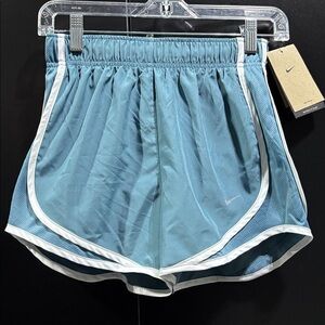 Nike Mid Rise 3” length,panty lined,mesh panel,elastic drawcord waist,running